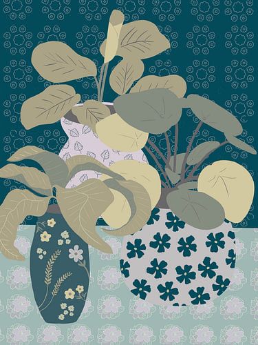 Lush, tropical dream, tropische planten en bloemen, Wild Wonder flexa kleuren 2023.