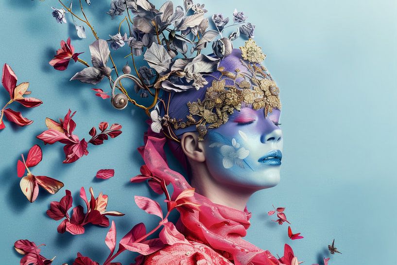 Dreamy and Surreal Collage about Time by Joriali photography and paintings