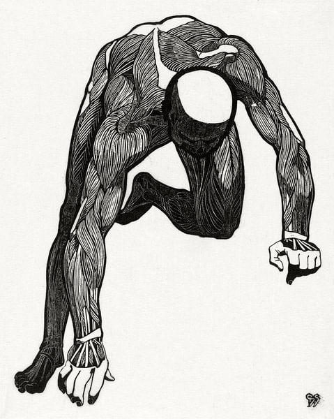 anatomie homme avec des muscles, Reijer Stolk par Atelier Liesjes