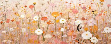 Fleurs modernes sur Peinture Abstraite