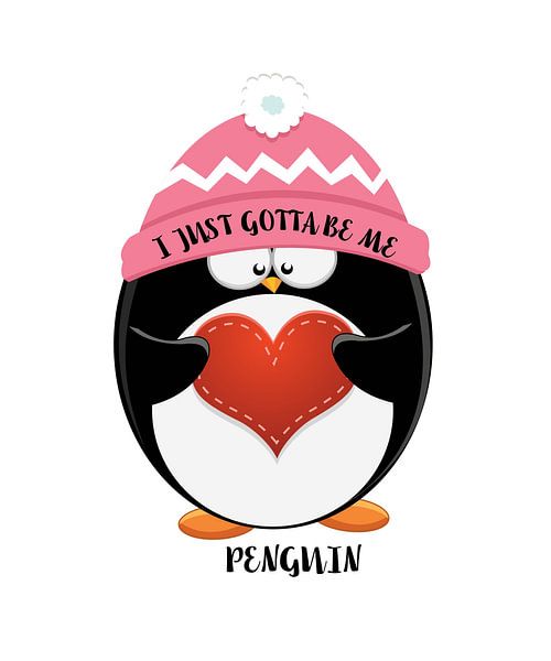 Cute little penguin with heart I just have to by ArtDesign by KBK
