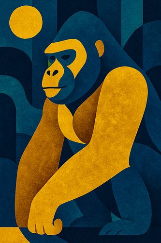 Gold Gorilla with blue accents