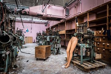 Half mannequin in factory by Inge van den Brande