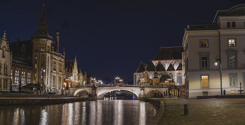 Ghent St. Michael's Bridge by Ger vd Broek natuurfotografie