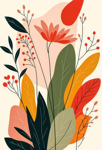 Fleur colorée dans la nature abstraite. sur AVC Art Studio