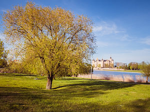 Stadtpark in Schwerin mit Schloss