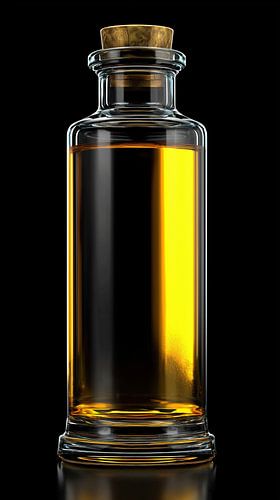 Gold in einer Glasflasche