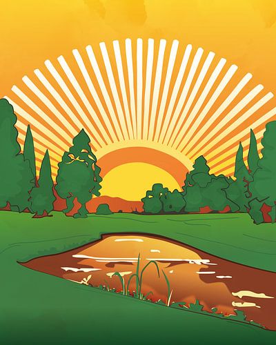Reflection of the sunset 1