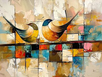 Abstracte Vogel Abstract | Lente van Abstract Schilderij