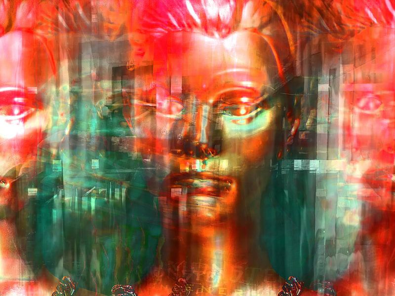 Woman in orange by Gabi Hampe
