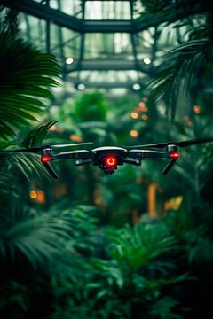 Drone flies through tropical garden by Poster Art Shop