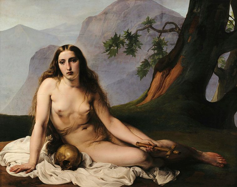 Mary Magdalene as a Hermit, Francesco Hayez by Masterful Masters