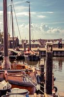 Een fragment van de haven van het oude vissersdorp Urk.