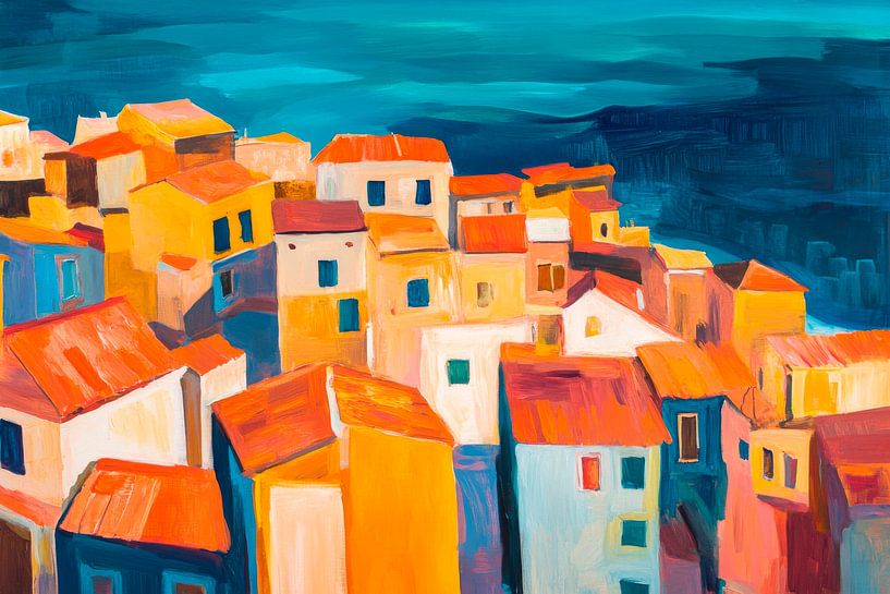 Colourful living landscape by Poster Art Shop