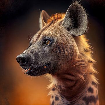 Portret van een Hyena Illustratie van Animaflora PicsStock