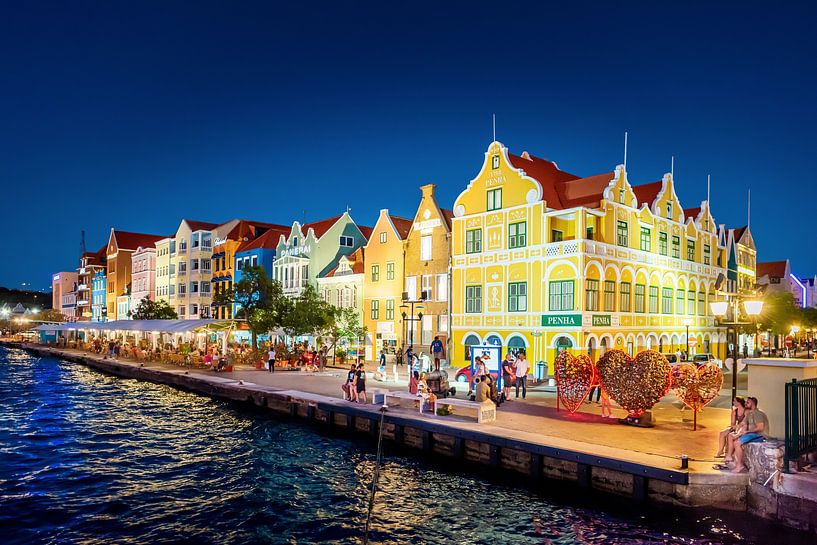 Handelskade Curacao by Keesnan Dogger Fotografie on canvas poster