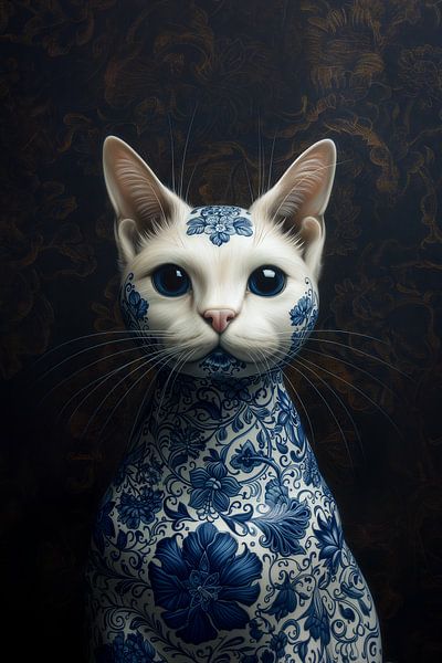 Peinture fantaisie de chat par Preet Lambon