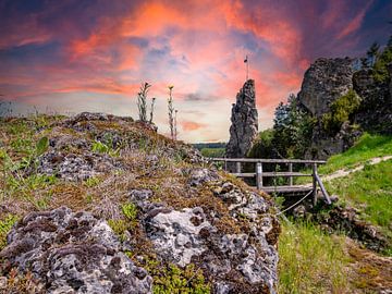 Holzbrücke in der Fränkischen Schweiz in Bayern Deutschland von Animaflora PicsStock