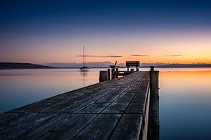 The jetty to the sunset by Hannes Cmarits