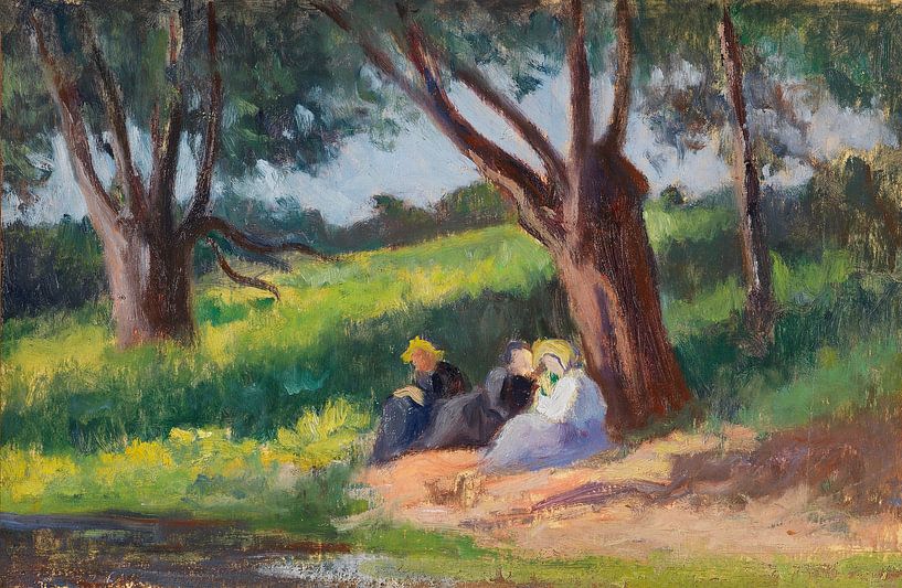 MAXIMILIEN LUCE, Unter dem Baum in Rolleboise, 1926 von Atelier Liesjes