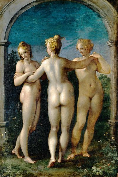 Hans von Aachen.The three graces by 1000 Schilderijen