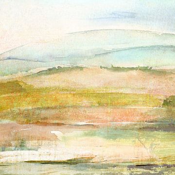 dromerig landschap minimalistisch met berg van Claudia Gründler