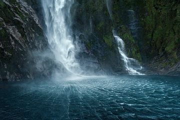 Stirling Falls im Milford Sound (Neuseeland)