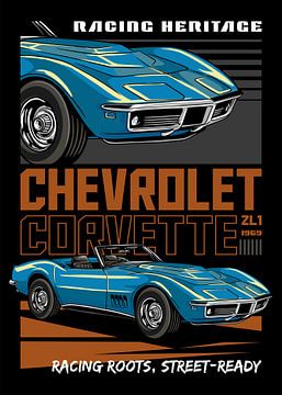 Chevrolet Corvette Stingray ZL1 1969 Car by Adam Khabibi