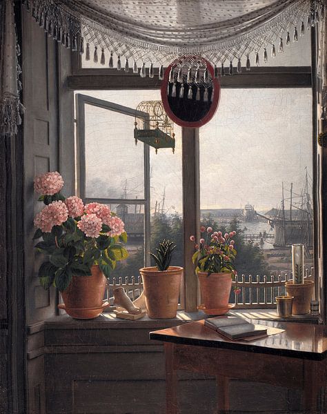 Blick aus dem Künstlerfenster, Martinus Rørbye von Meisterhafte Meister