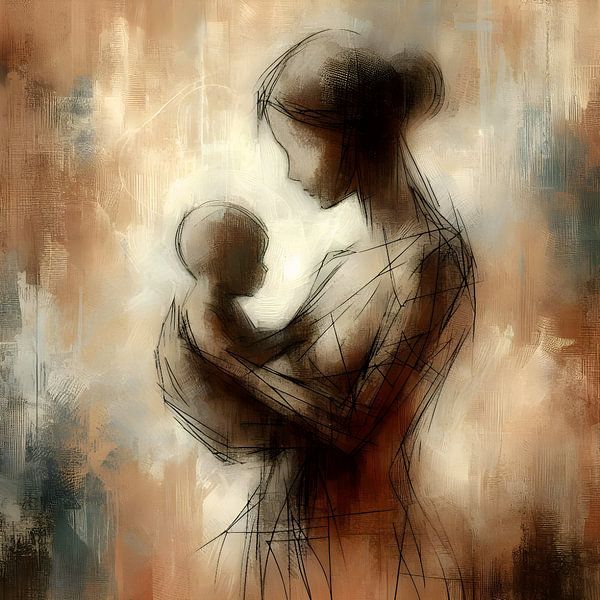 Woman with baby by FoXo Art