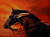 War Horse Joey schilderij von Paul Meijering Miniaturansicht