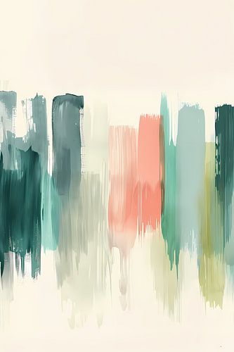 Kleurrijke abstracte schildering voor modern interieur