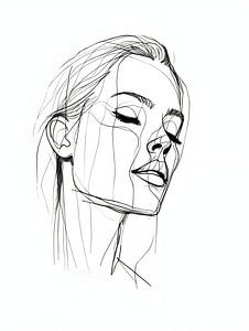 Visage de femme minimaliste