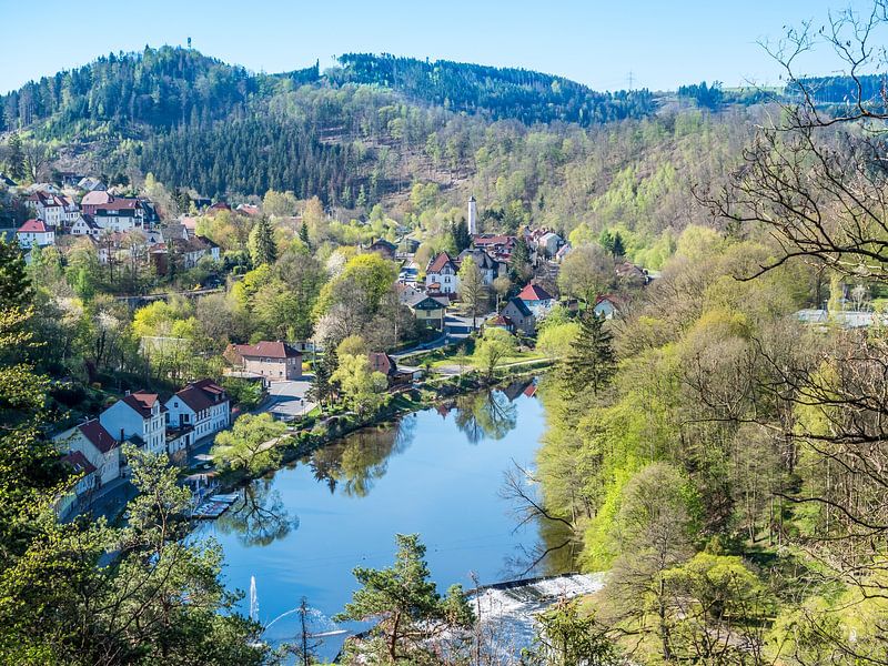 Blick auf Ziegenrück an der Saale in Thüringen von Animaflora PicsStock