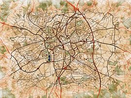 Carte de Fulda avec le style 'Serene Summer' sur Maporia