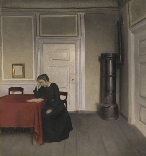 Vilhelm Hammershøi – Room on Strandgade with the Artist’s Wife, 1902 by Atelier Liesjes
