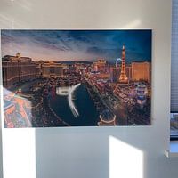 Klantfoto: Las Vegas Skyline Panorama van Edwin Mooijaart, als ArtFrame