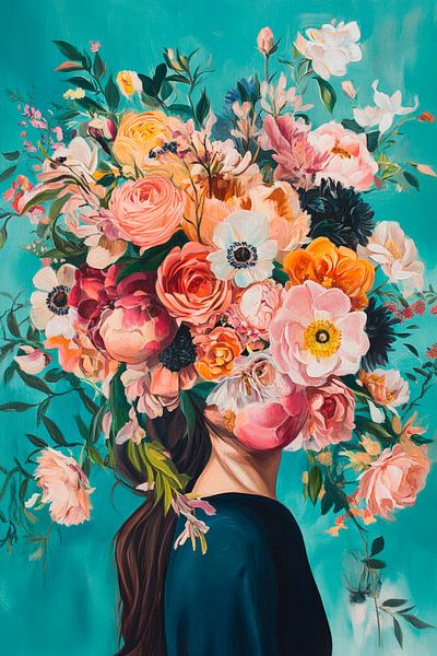 Splendid flowers in portrait - Colourful by Poster Art Shop