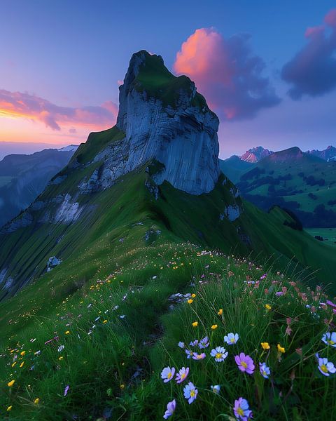 Unendliche Weiten der Dolomitenberge von fernlichtsicht