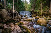 Wilde waterval in Karpacz in het Reuzengebergte