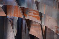 Abstracte ronde vormen en roest