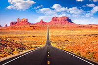 De weg naar Monument Valley