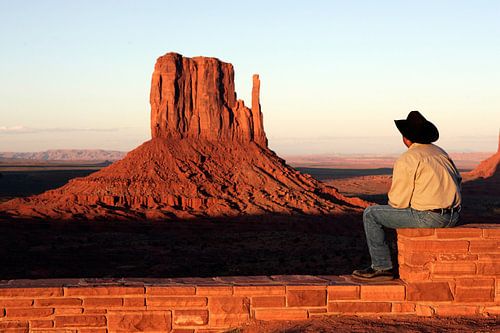Cowboy at Monument Valley