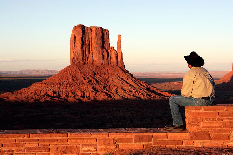 Cowboy im Monument Valley von Gerrit de Heus