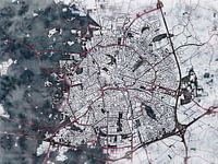 Kaart van Apeldoorn in de stijl 'White Winter'