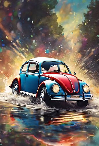 Volkswagen beetle splash art