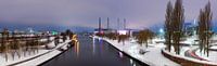 Met sneeuw aan het kanaal Panorama van Marc-Sven Kirsch thumbnail