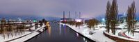Bei Schnee am Kanal Panorama