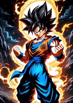 Goku Super Saiyan van Lucifer Art