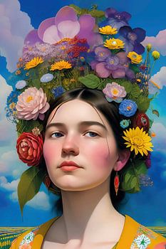 1. Blumenmädchen, digital painting